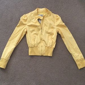 โฌ๏ธ Guess Brand Lined Bomber Jacket Yellow Size: S
